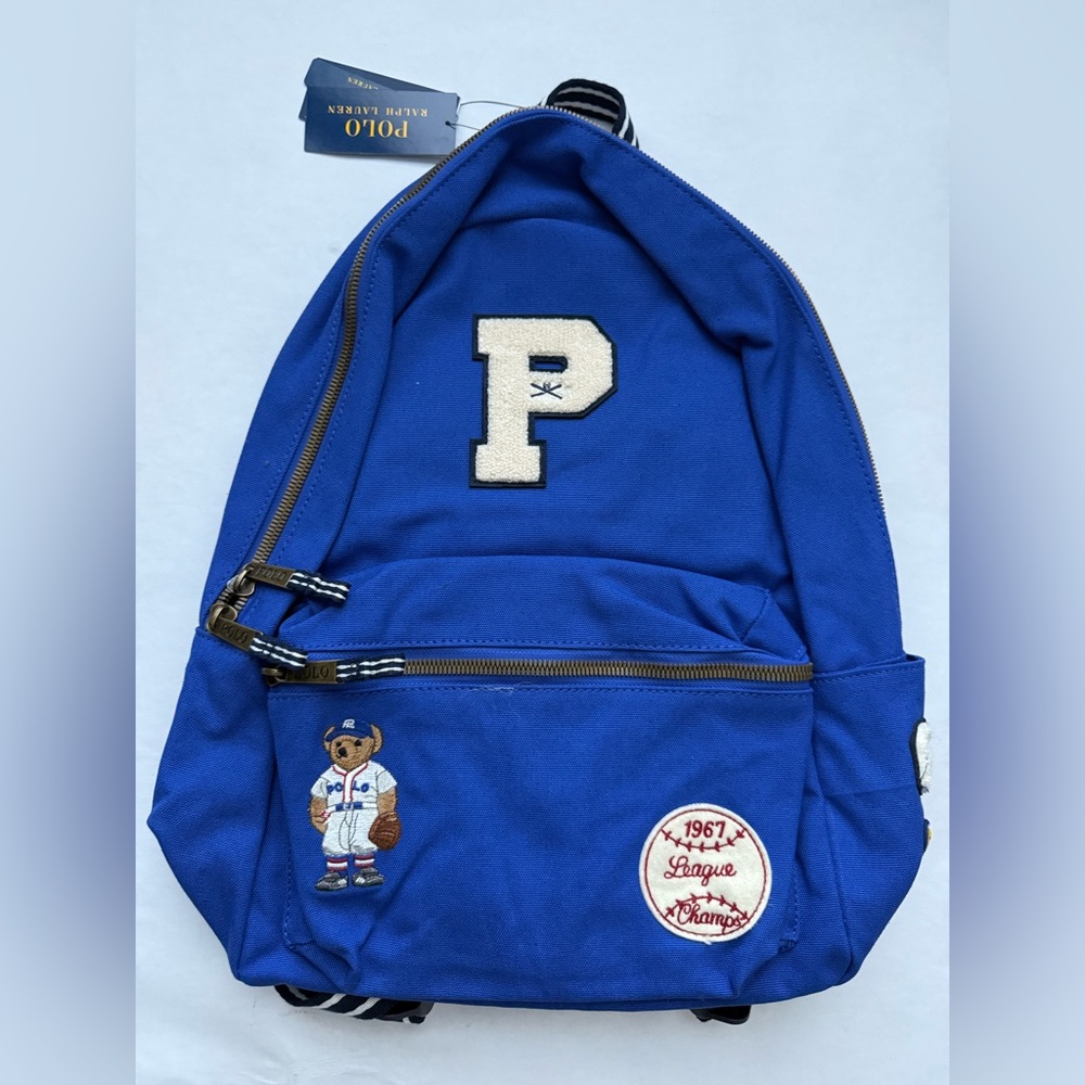 Polo Ralph Lauren 67 Bear Baseball Embroidered Men's Backpack